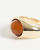 ASOS DESIGN ASOS DESIGN Ring with oval amber stone set in gold tone - 3