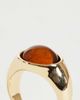 ASOS DESIGN ASOS DESIGN Ring with oval amber stone set in gold tone - 4