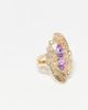 ASOS DESIGN ASOS DESIGN ring with purple faux-stone setting in gold tone - 3