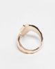 ASOS DESIGN ASOS DESIGN ring with wrap-around design in texured brushed gold tone - 3