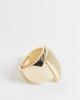 ASOS DESIGN ASOS DESIGN ring with wraparound design in mixed brushed and shiny gold tone - 1