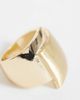 ASOS DESIGN ASOS DESIGN ring with wraparound design in mixed brushed and shiny gold tone - 2