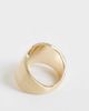 ASOS DESIGN ASOS DESIGN ring with wraparound design in mixed brushed and shiny gold tone - 3