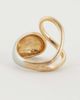 ASOS DESIGN ASOS DESIGN ring with wraparound design in mixed metal-Multi - 3