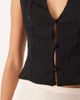 ASOS DESIGN ASOS DESIGN ripple pleat lace trim vest in black - 3