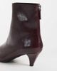 ASOS DESIGN ASOS DESIGN Rivelle cone heel ankle boots in burgundy-Red - 4