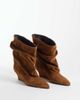 ASOS DESIGN ASOS DESIGN Riven premium suede wedge slouch boots in rust-Brown - 2