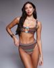 ASOS DESIGN ASOS DESIGN River crochet scoop neck bikini top with trim in chocolate stripes-Brown - 4