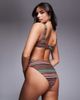 ASOS DESIGN ASOS DESIGN River crochet stripe Azores high leg high waisted bikini bottom in chocolate stripe-Brown - 4
