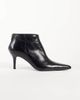 ASOS DESIGN ASOS DESIGN River premium leather pointed heeled ankle boot in black - 1