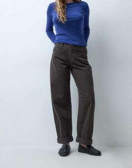 ASOS DESIGN ASOS DESIGN roll up hem slouch jean in espresso brown