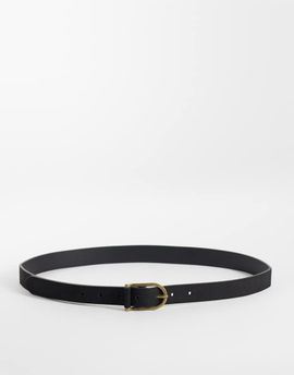 ASOS DESIGN ASOS DESIGN roller buckle faux suede belt in black