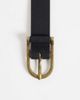 ASOS DESIGN ASOS DESIGN roller buckle faux suede belt in black - 3