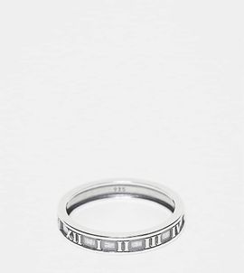 ASOS DESIGN ASOS DESIGN roman numeral ring in sterling silver