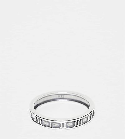 ASOS DESIGN ASOS DESIGN roman numeral ring in sterling silver