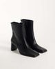 ASOS DESIGN ASOS DESIGN Romeo square toe heeled ankle boots in black - 2