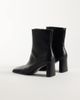ASOS DESIGN ASOS DESIGN Romeo square toe heeled ankle boots in black - 4