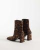 ASOS DESIGN ASOS DESIGN Romeo square toe heeled ankle boots in leopard-MULTI - 4
