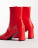 ASOS DESIGN ASOS DESIGN Romeo square toe heeled ankle boots in red - 4