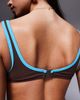 ASOS DESIGN ASOS DESIGN Ronnie ribbed contrast binding Mirissa scoop crop bikini top in chocolate-Brown - 2