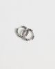 ASOS DESIGN ASOS DESIGN rope textured hoop earrings in burnished silver - 3