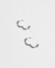 ASOS DESIGN ASOS DESIGN rope textured hoop earrings in burnished silver - 4