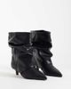 ASOS DESIGN ASOS DESIGN Rosario slouch kitten heel boots in black - 1