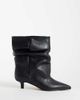 ASOS DESIGN ASOS DESIGN Rosario slouch kitten heel boots in black - 2