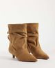 ASOS DESIGN ASOS DESIGN Rosario slouch kitten heel boots in taupe suedette-Neutral - 1