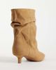 ASOS DESIGN ASOS DESIGN Rosario slouch kitten heel boots in taupe suedette-Neutral - 4