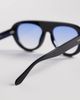 ASOS DESIGN ASOS DESIGN round aviator sunglasses in black with blue lenses - 2