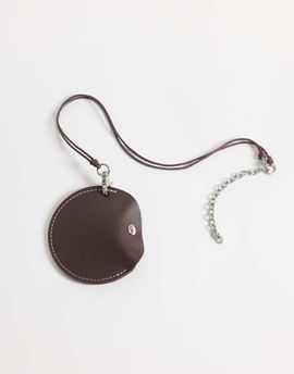 ASOS DESIGN ASOS DESIGN round charm pouch in tan-Brown