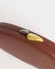 ASOS DESIGN ASOS DESIGN round hardbox clutch with gold hardware in chocolate-Brown - 3