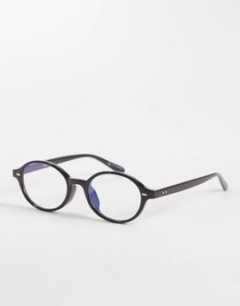 ASOS DESIGN ASOS DESIGN round sunglasses in brown with clear blue-light lenses