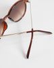 ASOS DESIGN ASOS DESIGN round sunglasses with metal temples in crystal brown - 2