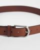 ASOS DESIGN ASOS DESIGN rounded edge buckle real leather belt in brown - 2