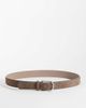 ASOS DESIGN ASOS DESIGN rounded edge buckle real suede belt in taupe-Brown - 1