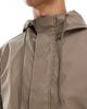 ASOS DESIGN ASOS DESIGN rubberized rain jacket in mushroom-Brown - 2