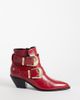 ASOS DESIGN ASOS DESIGN Ruben boho buckle heeled ankle boots in red - 1