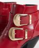ASOS DESIGN ASOS DESIGN Ruben boho buckle heeled ankle boots in red - 3