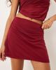 ASOS DESIGN ASOS DESIGN ruched detail mesh mini skirt in berry-Red - 3