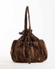 ASOS DESIGN ASOS DESIGN ruched pocket tote bag in chocolate velvet-Brown - 1