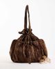 ASOS DESIGN ASOS DESIGN ruched pocket tote bag in chocolate velvet-Brown - 2
