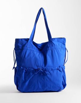 ASOS DESIGN ASOS DESIGN ruched pocket tote bag in cobalt blue