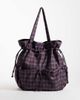 ASOS DESIGN ASOS DESIGN ruched pocket tote bag in purple & blue plaid-Multi - 1