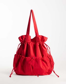 ASOS DESIGN ASOS DESIGN ruched pocket tote in red