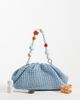 ASOS DESIGN ASOS DESIGN ruched resin handle straw clutch in blue - 2