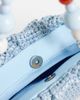 ASOS DESIGN ASOS DESIGN ruched resin handle straw clutch in blue - 3