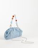 ASOS DESIGN ASOS DESIGN ruched resin handle straw clutch in blue - 4