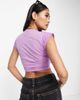 ASOS DESIGN ASOS DESIGN ruched side tee with short sleeve in lilac-Purple - 2